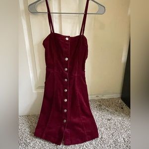 NWT H&M corduroy red mini dress